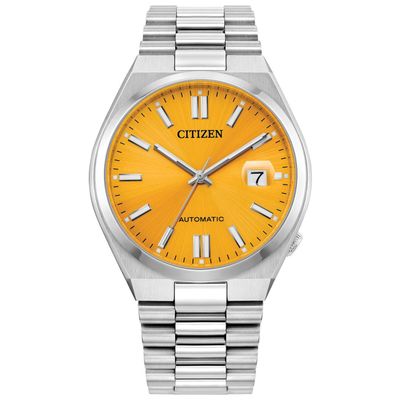 Citizen Automatic Tsuyosa Yellow Dial Sapphire Crystal Bracelet Watch NJ0150-56Z Brand New